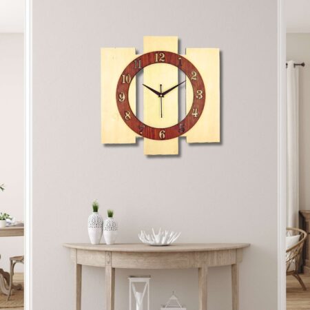 12 Inch Wooden Silent Non-Ticking Wall Clock for Home Stylish Latest Designer Wall Clock for Home Living Room Bedroom Office Hall