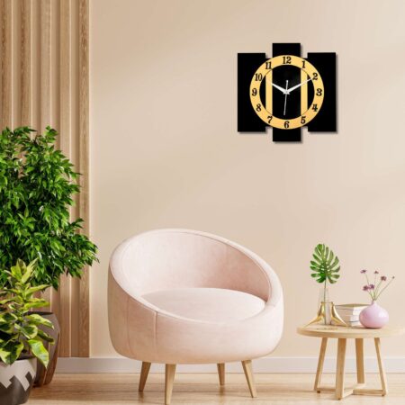 12 inch Wooden Silent Non-Ticking Wall Clock for Home Stylish Latest Designer Wall Clock for Home Living Room Bedroom Office Hall